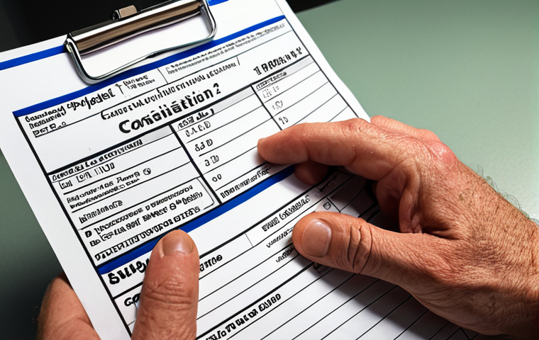 **

A detailed medical bill from a physiatrist's office, partially obscured by a concerned-looking patient's hand. Focus on the confusion and frustration conveyed in the patient's expression. The bill includes line items like "Consultation Fee," "Nerve Conduction Study," and "Injection." Add a subtle watermark in the background that says "Healthcare Costs." Use a realistic, slightly desaturated color palette to emphasize the serious tone.

**
