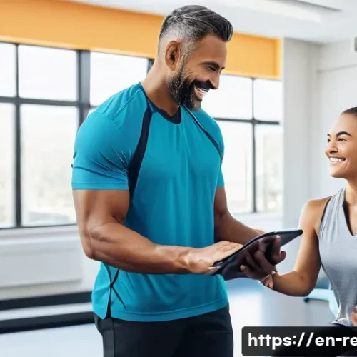 근골격계 재활 성공 사례 - A modern physical therapy clinic scene showing a diverse adult patient and a professional therapist ...