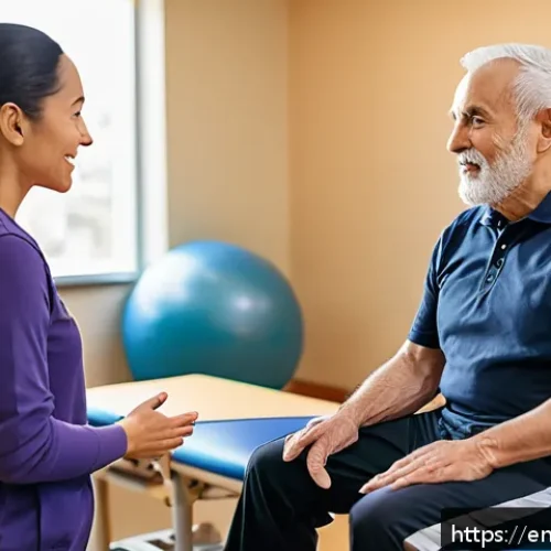 재활치료와 물리치료 차이점 - A bright, modern rehabilitation therapy center scene showing a diverse multidisciplinary team—physic...